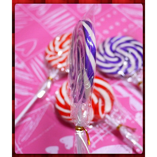 正宗純台灣製超大紫白漩渦棒棒糖(8公分直徑60g重量)單隻報價