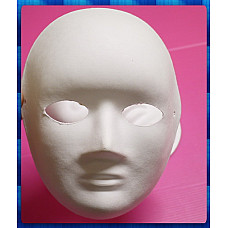 可全臉彩繪的全臉式面具(女生)-紙黏土材質