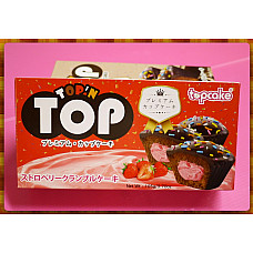 TOP巧克力塗層草莓醬心杯子蛋糕(精美盒裝三顆裝)-專銷日本款