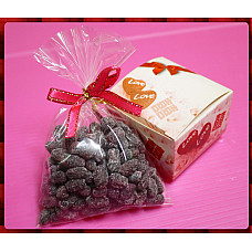 婚禮小物專用-糖霜相思小紅豆裝入可愛的糖果小物盒