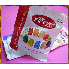 美國原裝ALbanese愛爾巴軟糖-超低熱量,超低麩質,超低鈉100g包小熊造型
