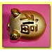 8吋(25公分)福金豬撲滿(細金沙亮金漆)