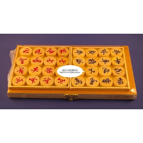 原木象棋+25公分木製折疊盤