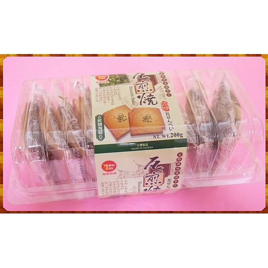 日式瓦片煎餅10包盒裝-素面無印圖海苔口味(台南老店製作)