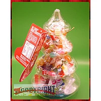 18公分高的透明聖誕樹罐子裝入綜合糖果 18公分高的透明聖誕樹罐子裝入綜合糖果