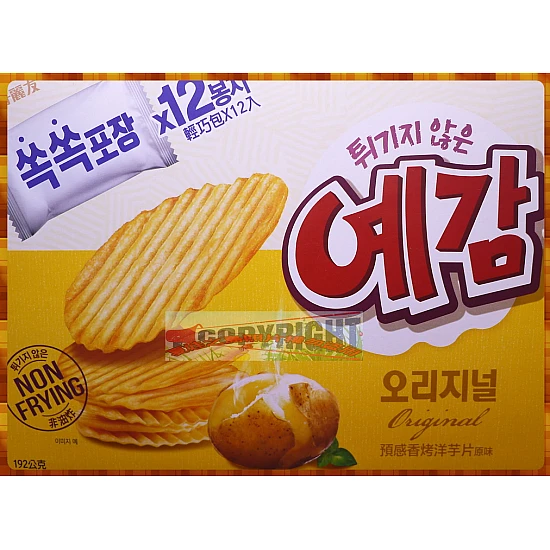 韓國原裝好麗友預感香烤洋芋片-原味盒裝12包裝