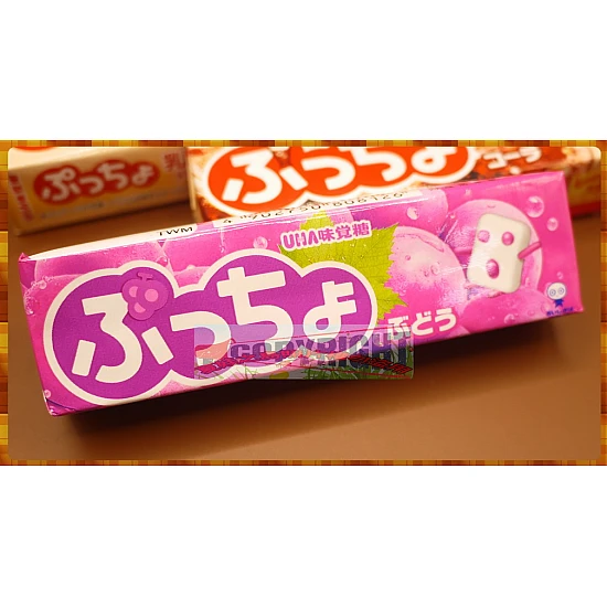 日本奈良縣原裝-味覺糖普超條糖-葡萄味可吞口