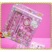 韓系小白兔文具組禮盒粉紅(大) 韓系小白兔文具組禮盒粉紅(大)