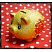 6吋(18公分)陶瓷金豬撲滿(細金粒)