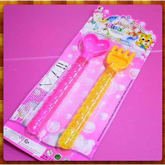 雙用途-沙灘玩具組+用拉的吹大泡泡(2支組)