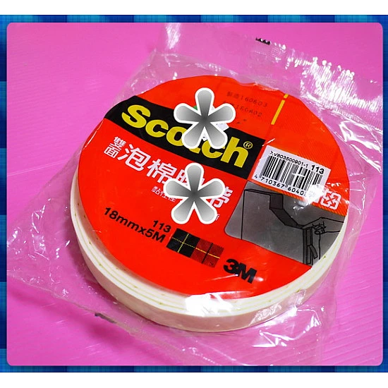 3M原廠厚雙面泡綿膠帶(5M長度x18mm寬度) 3M原廠厚雙面泡綿膠帶(5M長度x18mm寬度)