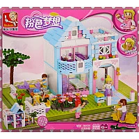 女生專屬-粉紅社區花園別墅墅積木(539片) 女生專屬-粉紅社區花園別墅墅積木(539片)