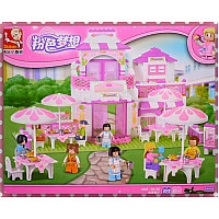 女生專屬-粉紅社區浪漫餐廳積木(306片) 女生專屬-粉紅社區浪漫餐廳積木(306片)
