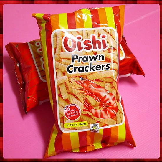 Oishi蝦條餅60g包原味-使用真蝦漿原料-粗壯的烤蝦條 Oishi蝦條餅60g包原味-使用真蝦漿原料-粗壯的烤蝦條