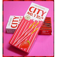 正宗-CITY城市一族草莓餅乾棒25g盒裝 正宗-CITY城市一族草莓餅乾棒25g盒裝