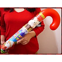 巨無霸等級的特大號柺杖糖造型聖誕小熊公仔綜合糖果餅乾組 巨無霸等級的特大號柺杖糖造型聖誕小熊公仔綜合糖果餅乾組