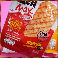 泰國手網燒脆魚片(泰式酸辣味)使用高達90%比例的魚肉 泰國手網燒脆魚片(泰式酸辣味)使用高達90%比例的魚肉
