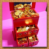 2.3公分仿古吉祥如意金幣巧克力(一公斤裝)