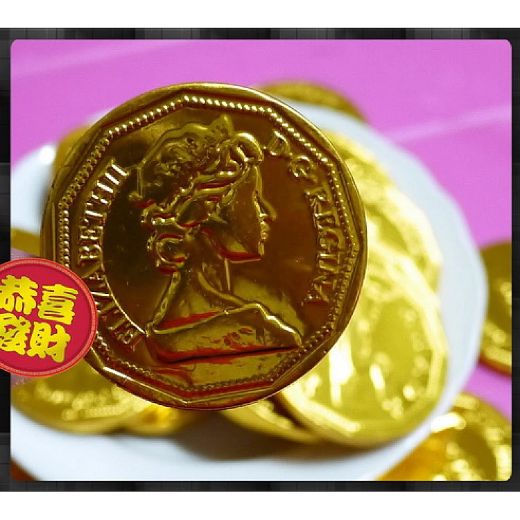 6公分仿女王金幣巧克力一公斤裝- lucky7ucoin1200977