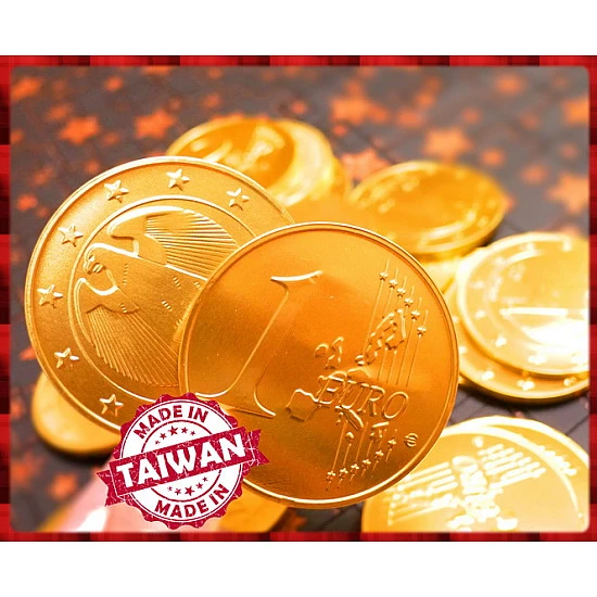 史上最大7.5公分歐元金幣巧克力單塊裝-台灣製造 史上最大7.5公分歐元金幣巧克力單塊裝-台灣製造