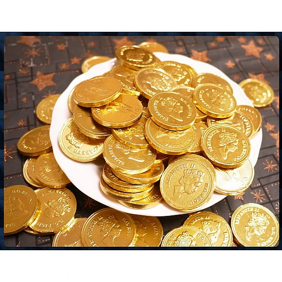 最頂級4公分女王頭金幣巧克力(一台斤裝)厚鋁箔金材質 最頂級4公分女王頭金幣巧克力(一台斤裝)厚鋁箔金材質